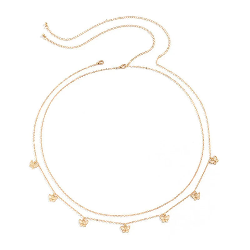 Sexy Double Thin Chain Women&
