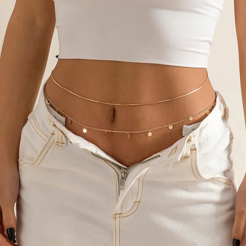 Sexy Double Thin Chain Women&