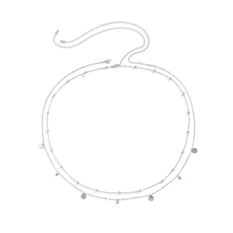 Sexy Double Thin Chain Women&