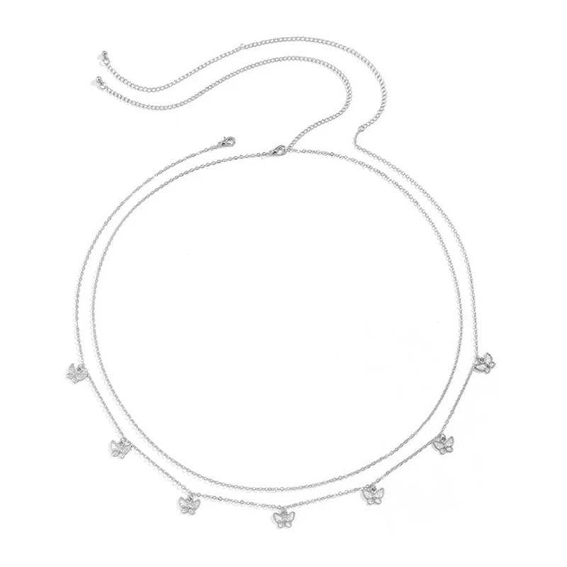 Sexy Double Thin Chain Women&
