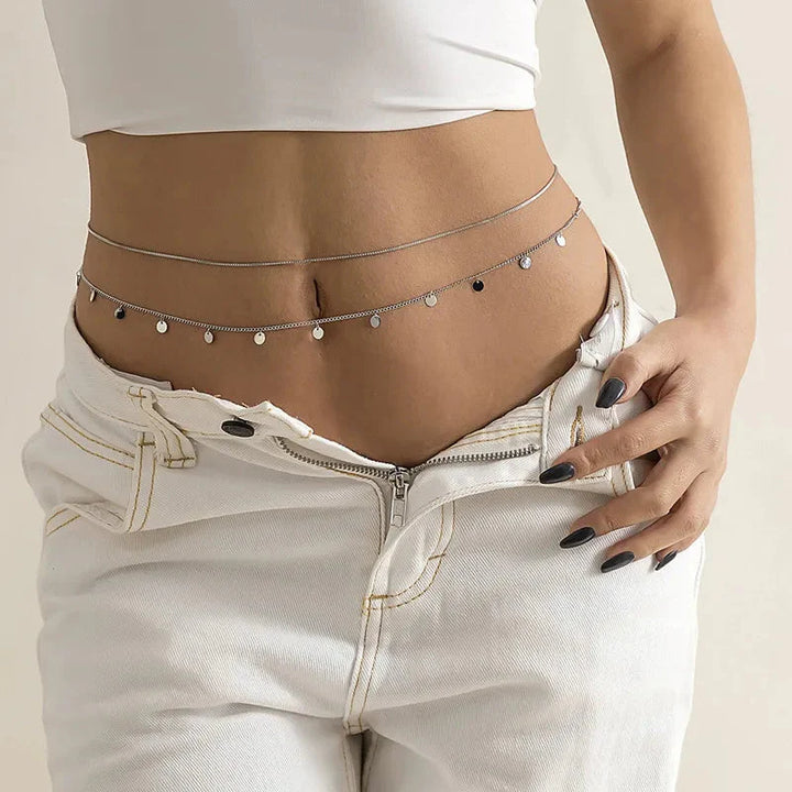 Sexy Double Thin Chain Women&