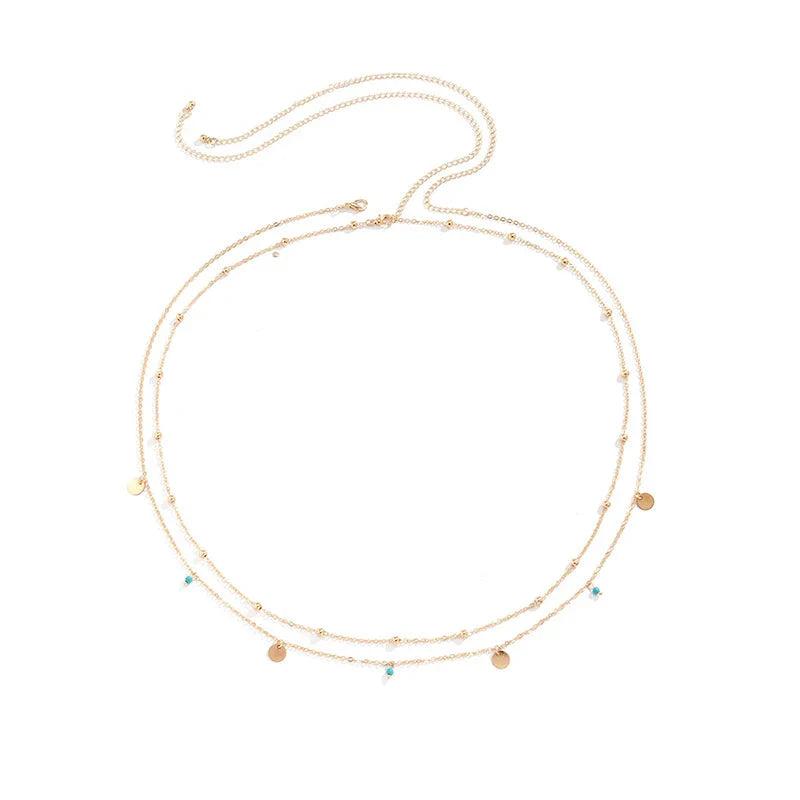 Sexy Double Thin Chain Women&
