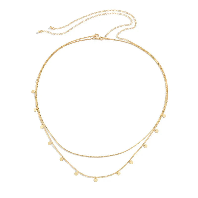 Sexy Double Thin Chain Women&