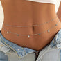 Chaîne de taille double — Papillon & acier inoxydable | Bijou de corps