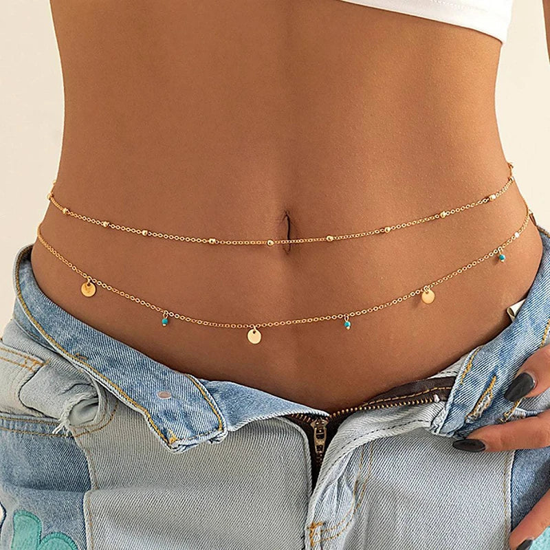 Sexy Double Thin Chain Women&